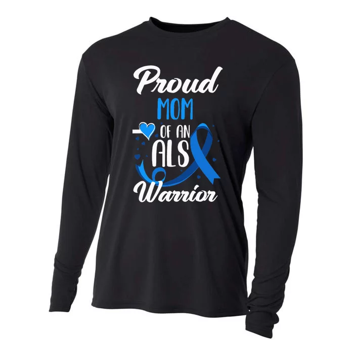 Proud Mom Of An ALS Warrior Daughter Son ALS Awareness Cooling Performance Long Sleeve Crew