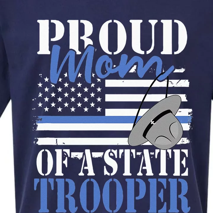 Patriotic Mom Of A State Police Officer Sueded Cloud Jersey T-Shirt