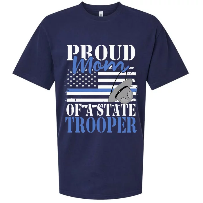 Patriotic Mom Of A State Police Officer Sueded Cloud Jersey T-Shirt