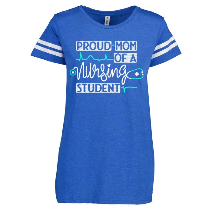 Proud Mom Of A Nursing Student Future RN Daughter Nurses Mom Enza Ladies Jersey Football T-Shirt