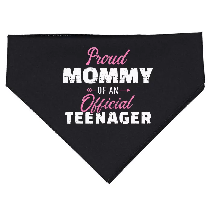 Proud mommy of a teenager 13th birthday USA-Made Doggie Bandana