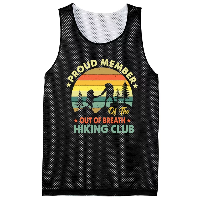 Proud Member Of The Out Of Breath Hiking Club Hiker Retro Mesh Reversible Basketball Jersey Tank