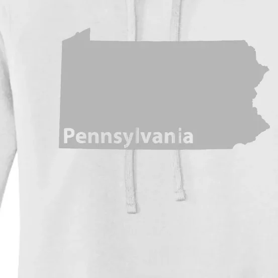 Pennsylvania Map Outline State Home Pride Native Love Cute Women's Pullover Hoodie