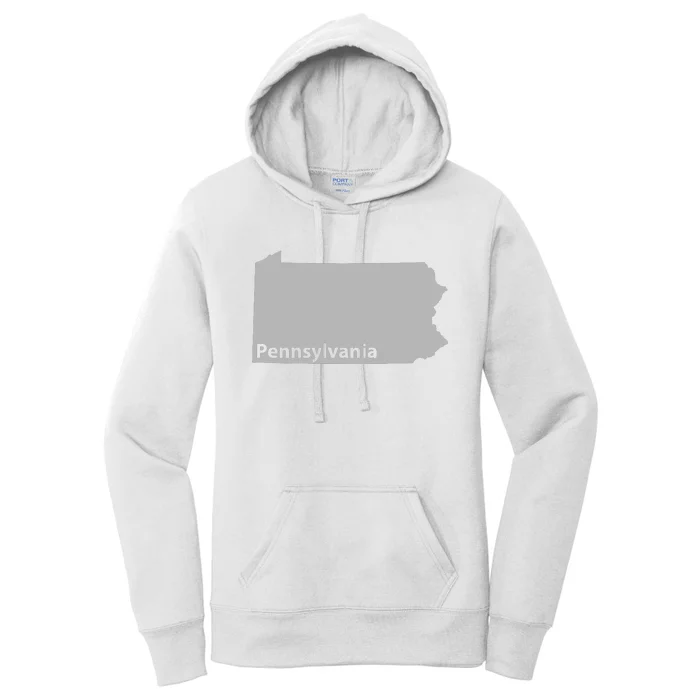 Pennsylvania Map Outline State Home Pride Native Love Cute Women's Pullover Hoodie