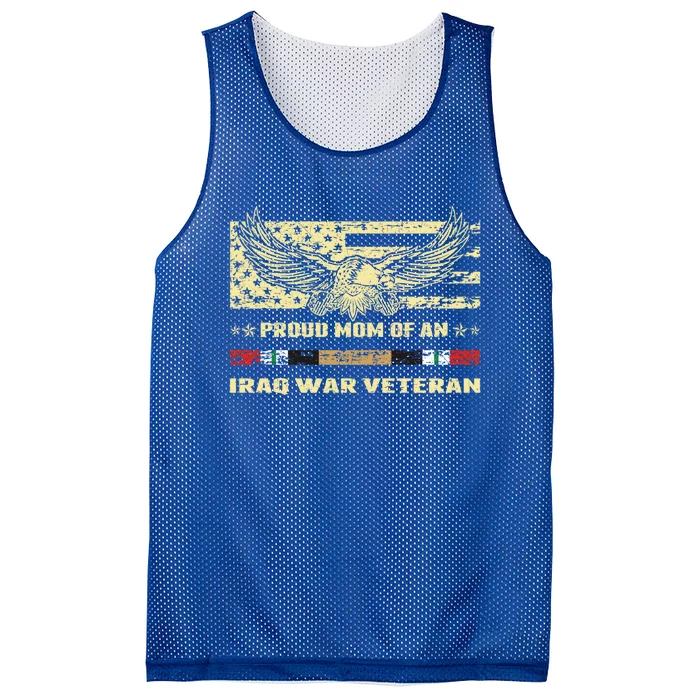 Proud Mom Of An Iraq War Veteran Military Vets Mother Funny Gift Mesh Reversible Basketball Jersey Tank