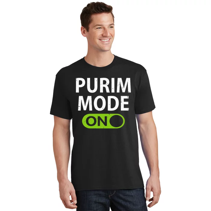 Purim Mode On Funny Purim Festival Costume Outfit T-Shirt