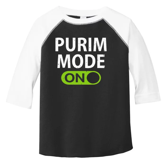 Purim Mode On Funny Purim Festival Costume Outfit Toddler Fine Jersey T-Shirt