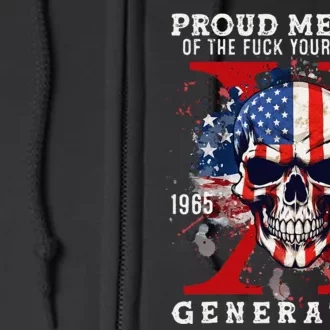 Proud Member Of Your Feelings Horror Skull X Generation Full Zip Hoodie