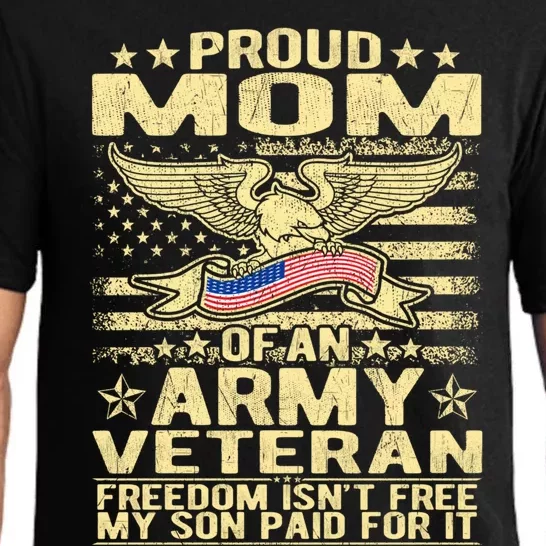 Proud Mom Of Army Veteran Freedom Isnt Free Military Mother Gift Pajama Set