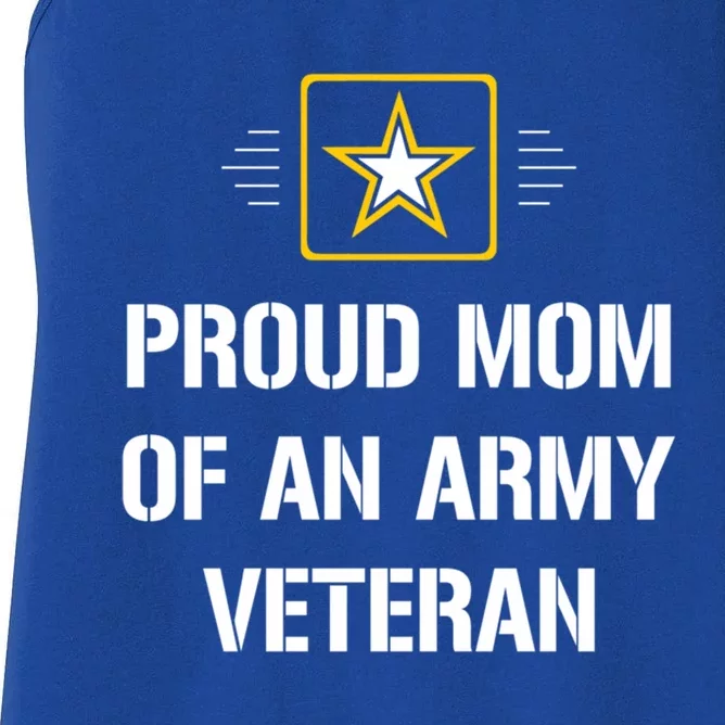 Proud Mom Of An Army Veteran Cute Gift Women's Racerback Tank