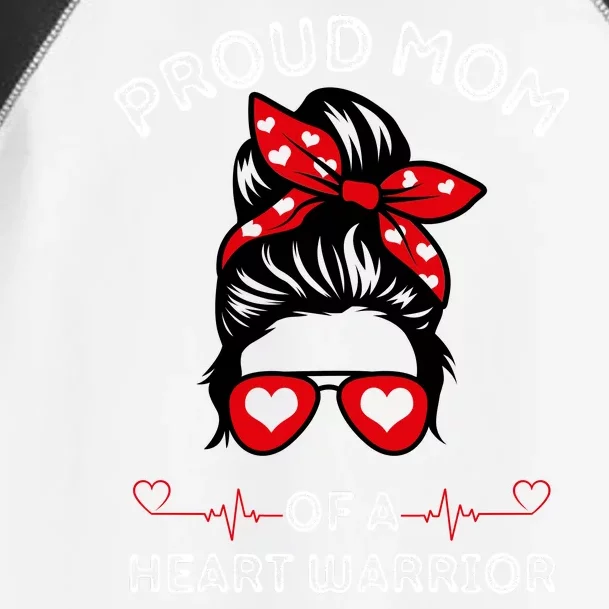 Proud MoM Of A Heart Warrior Cute CHD Awareness Gift Toddler Fine Jersey T-Shirt