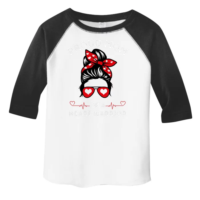 Proud MoM Of A Heart Warrior Cute CHD Awareness Gift Toddler Fine Jersey T-Shirt