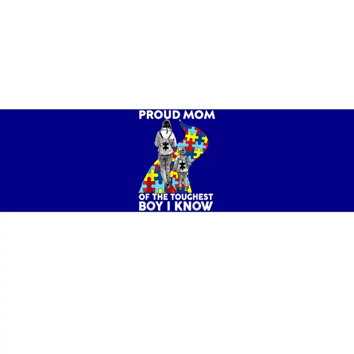 Proud Mom Of The Toughest I Know Autism Awareness Cute Gift Bumper Sticker