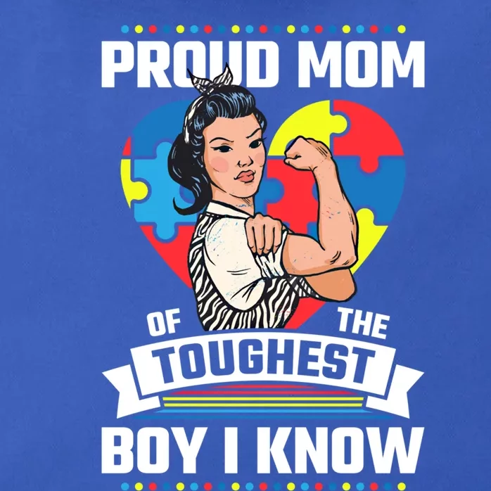 Proud Mom Of The Toughest I Know Autism Awareness Great Gift Zip Tote Bag