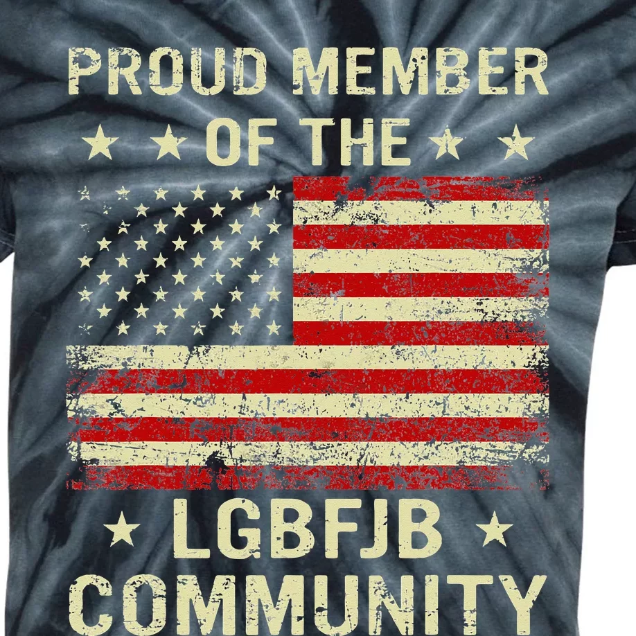 proud member of  lgbfjb community anti biden us flag Kids Tie-Dye T-Shirt