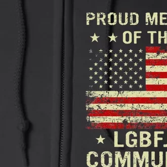 proud member of  lgbfjb community anti biden us flag Full Zip Hoodie