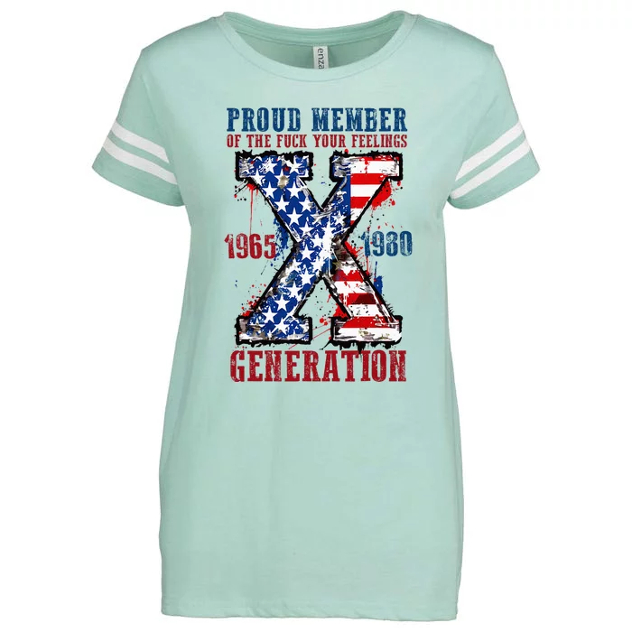 Proud Member Of The Fuck Your Feelings Generation X Enza Ladies Jersey Football T-Shirt