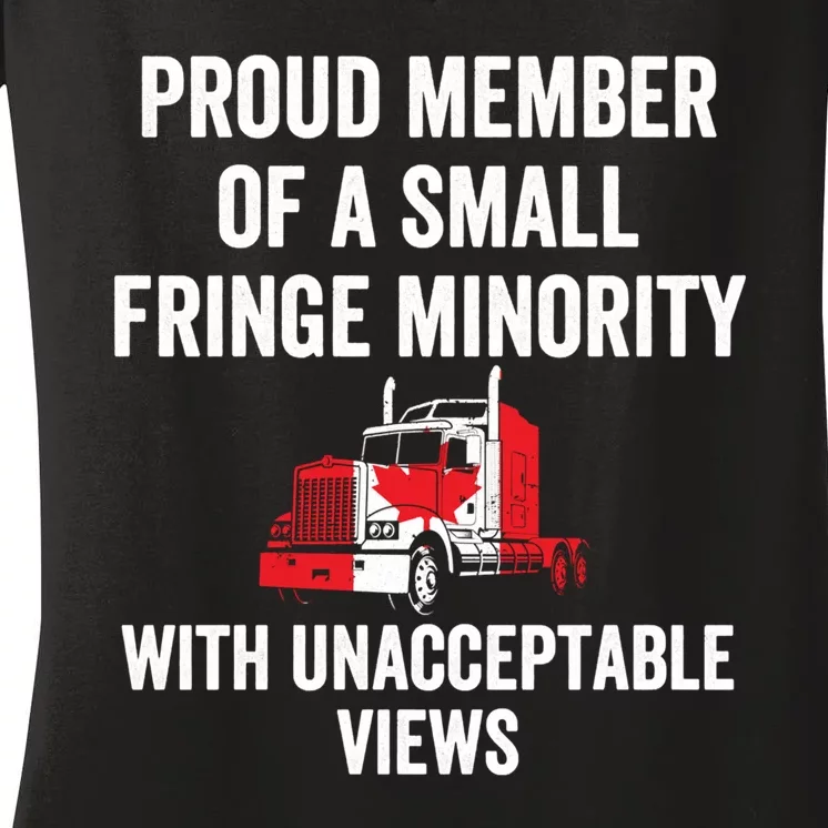 Proud Member Of A Small Fringe Minority Freedom Convoy Women's V-Neck T-Shirt