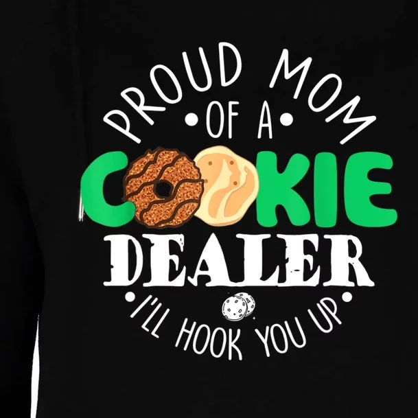 Proud Mom Of A Cookie Dealer Girl Troop Leader Matching Womens Funnel Neck Pullover Hood