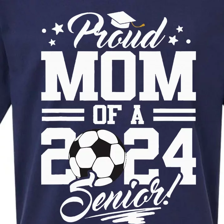 Proud Mom Of A 2024 Senior Graduate Soccer Ball Sueded Cloud Jersey T-Shirt