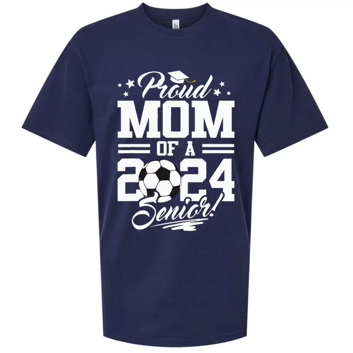 Proud Mom Of A 2024 Senior Graduate Soccer Ball Sueded Cloud Jersey T-Shirt