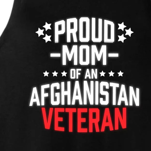 Proud Mom Of An Afghanistan Veteran Military Gift Ladies Tri-Blend Wicking Tank