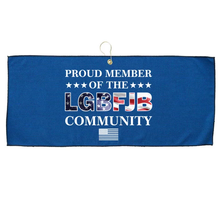 Proud Member Of The LGBFJB Community USA Flag Large Microfiber Waffle Golf Towel