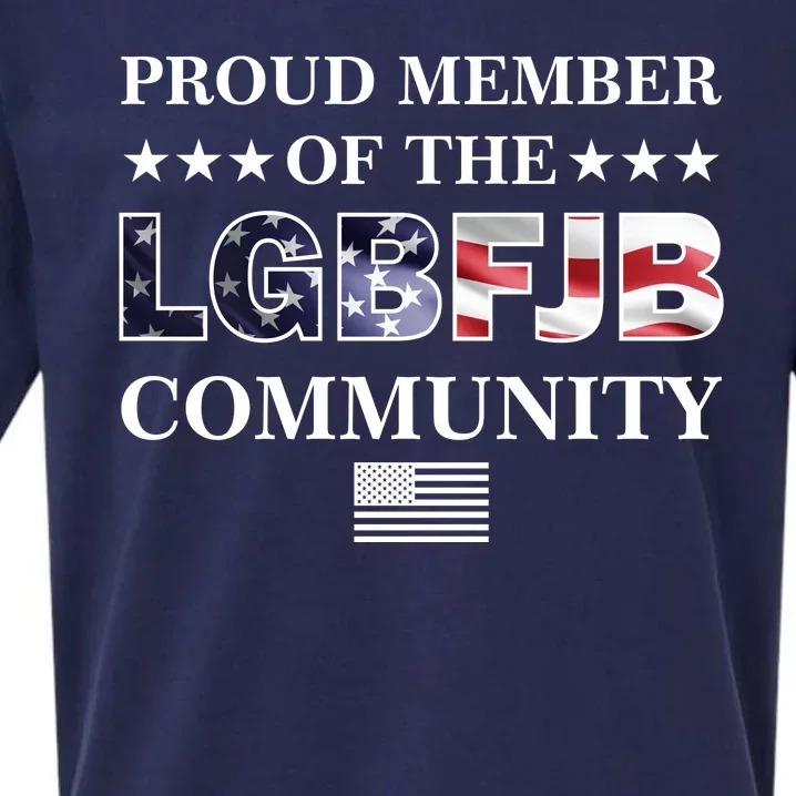 Proud Member Of The LGBFJB Community USA Flag Sueded Cloud Jersey T-Shirt