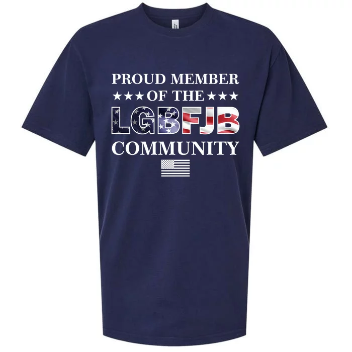 Proud Member Of The LGBFJB Community USA Flag Sueded Cloud Jersey T-Shirt