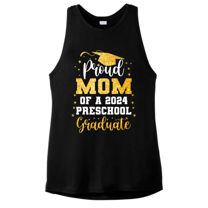 Proud Mom Of A Class Of 2024 Preschool Graduate Graduation Gift Ladies Tri-Blend Wicking Tank