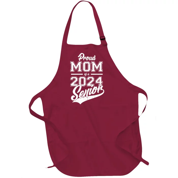 Proud Mom Of A 2024 Senior Grad Full-Length Apron With Pocket