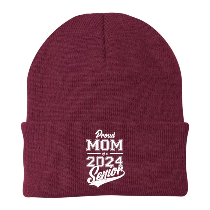 Proud Mom Of A 2024 Senior Grad Knit Cap Winter Beanie