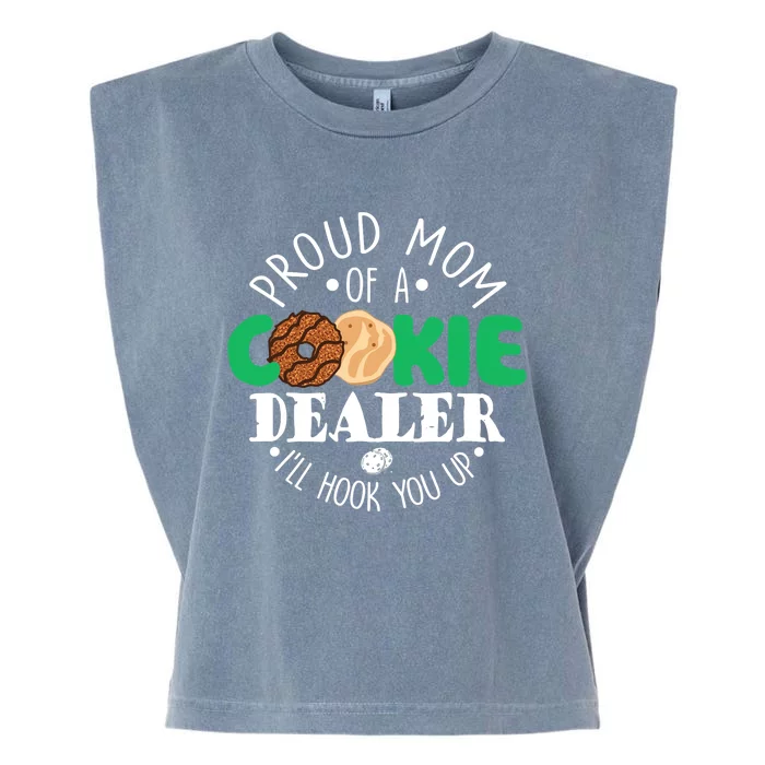 Proud Mom Of A Cookie Dealer Girl Troop Leader Matching Garment-Dyed Women's Muscle Tee