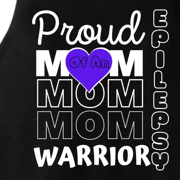 Proud Mom Of A Epilepsy Warrior Ladies Tri-Blend Wicking Tank