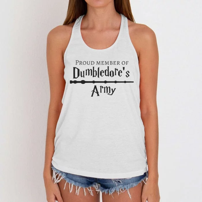 Proud Member Of Dumbledores Army RIP Michael Gambon Unisex NuBlend Women's Knotted Racerback Tank