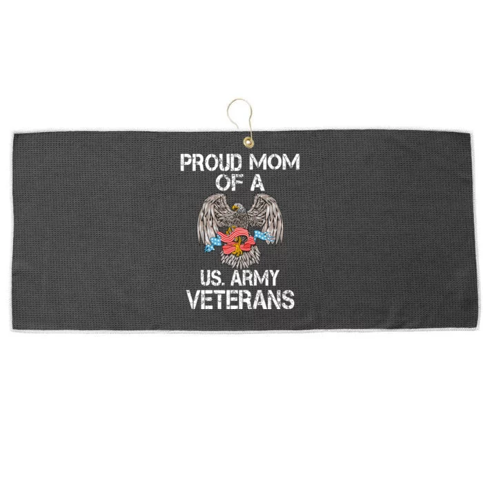 Proud Mom Of A Us Army Veteran Large Microfiber Waffle Golf Towel