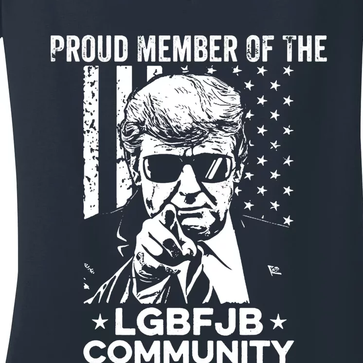 Proud Member Of The LGBFJB Community Conservative Anti Biden Women's V-Neck T-Shirt