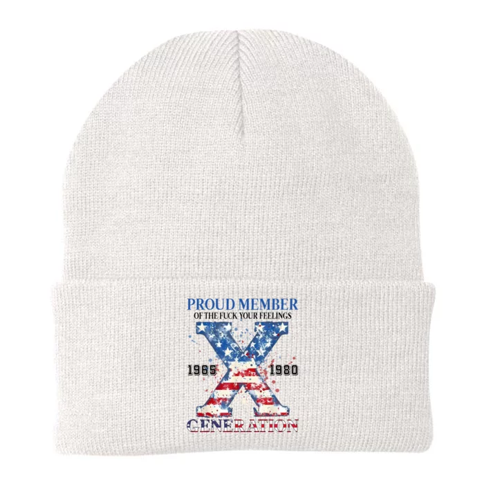 Proud Member Of The Fuck Your Feelings Gen X Usa Knit Cap Winter Beanie