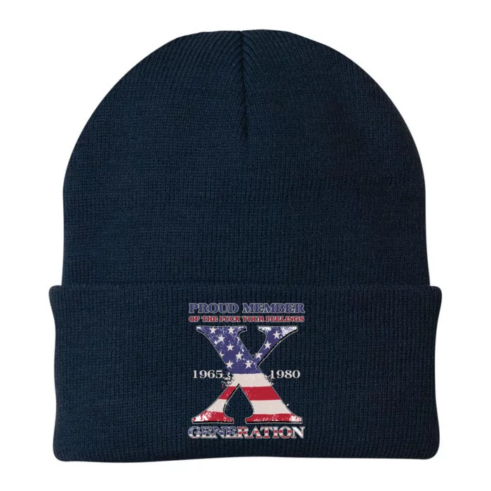 Proud Member Of The Fuck Your Feelings Generation 1965 1980 Gen X Knit Cap Winter Beanie