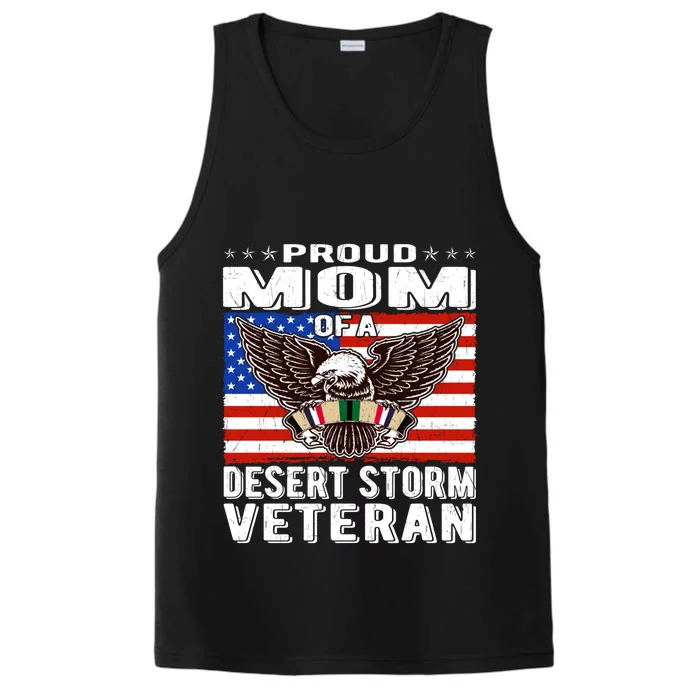 Proud Mom Of Desert Storm Veteran Persian Gulf War Veterans Cute Gift Performance Tank