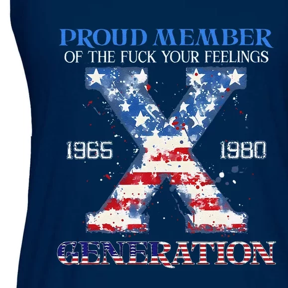 Proud Member Of The Fuck Your Feelings Gen X Usa 4th Of July Ladies Essential Flowy Tank