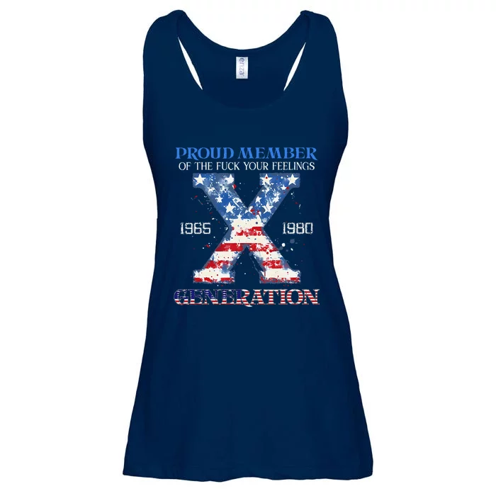 Proud Member Of The Fuck Your Feelings Gen X Usa 4th Of July Ladies Essential Flowy Tank