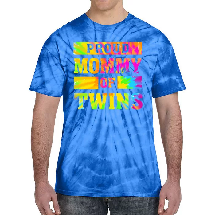 Proud Mommy Of Twins Gift Mother Twin Mom Cute Gift Tie-Dye T-Shirt