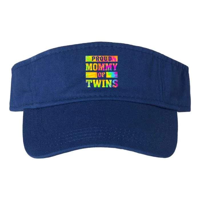 Proud Mommy Of Twins Gift Mother Twin Mom Cute Gift Valucap Bio-Washed Visor