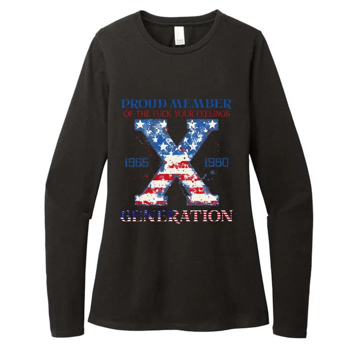 Proud Member Of The Fuck Your Feelings Gen X Usa 4th Of July Womens CVC Long Sleeve Shirt