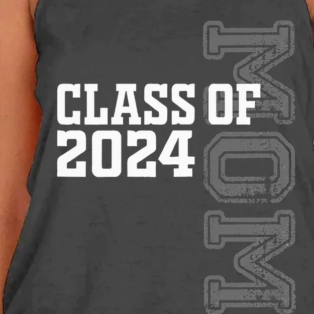 Proud Mom Of A Class Of 2024 Graduate Senior 24 Graduation Women's Knotted Racerback Tank