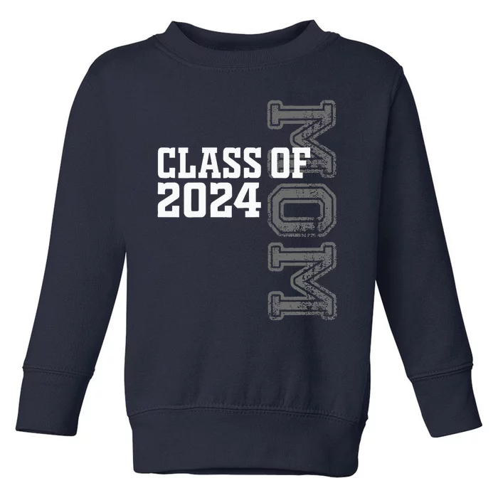 Proud Mom Of A Class Of 2024 Graduate Senior 24 Graduation Toddler Sweatshirt