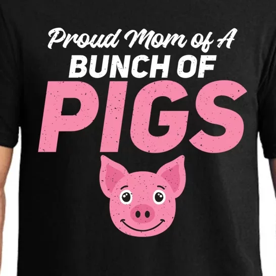 Proud Mom Of A Bunch Of Pigs Family Pig Owner Fun Pig Mom Gift Pajama Set