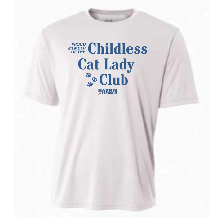 Proud Member Of The Childless Cat Lady Club Harris For President 2024 Cooling Performance Crew T-Shirt