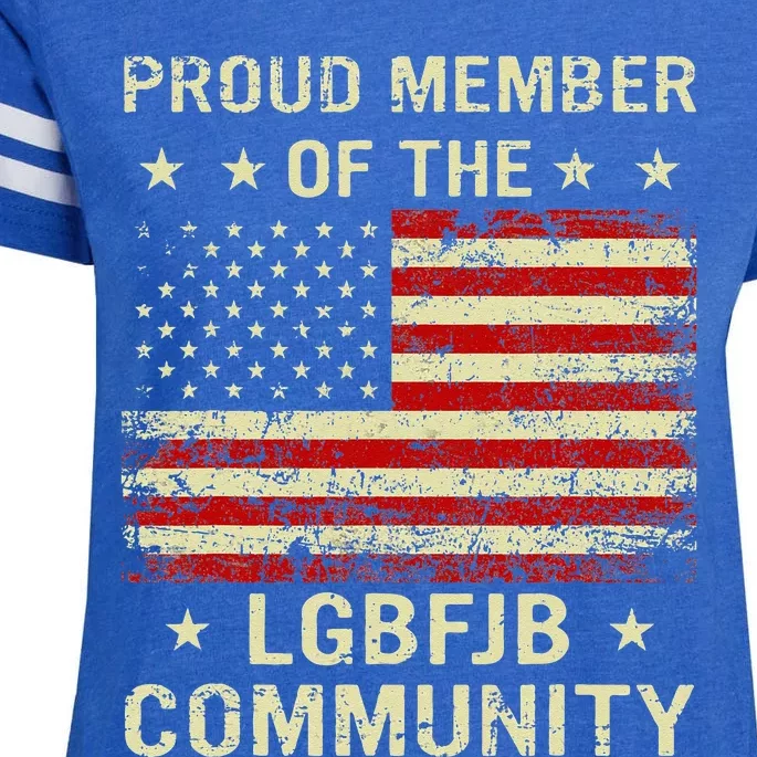 Proud Member Of Lgbfjb Community Anti Biden Us Flag Enza Ladies Jersey Football T-Shirt